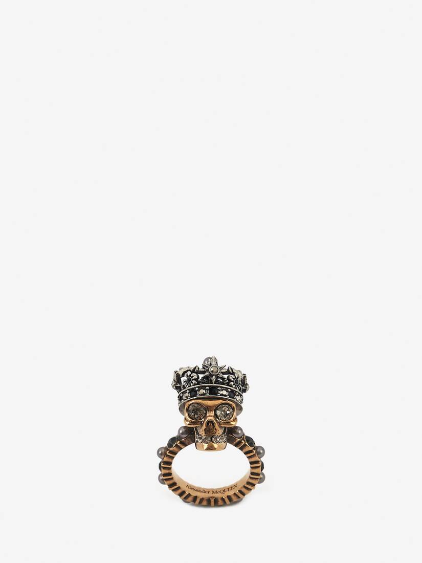 Anillos Alexander McQueen Queen Skull Mujer - Plateados - Mexico 580-KUIERC